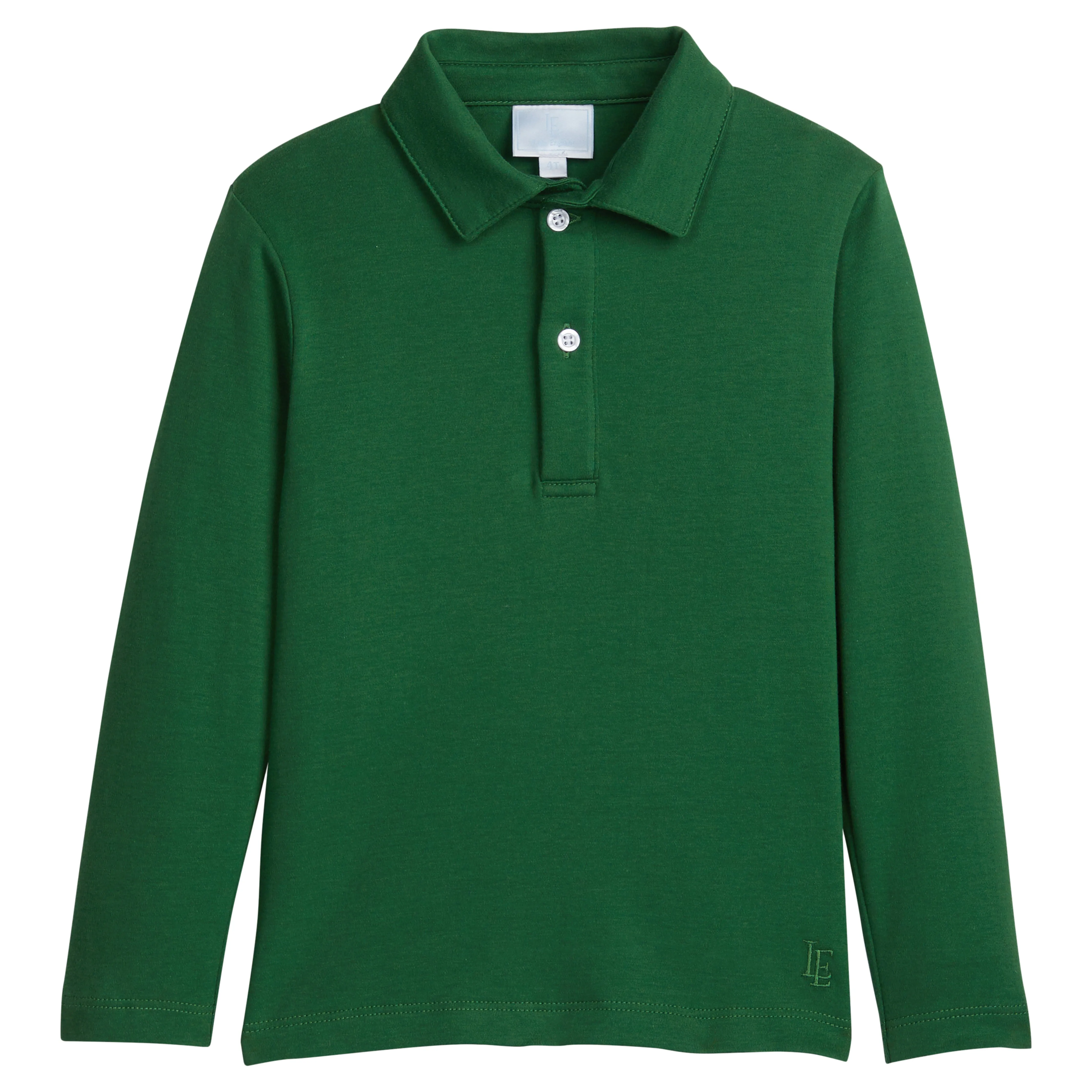 Long Sleeve Polo - Hunter Green