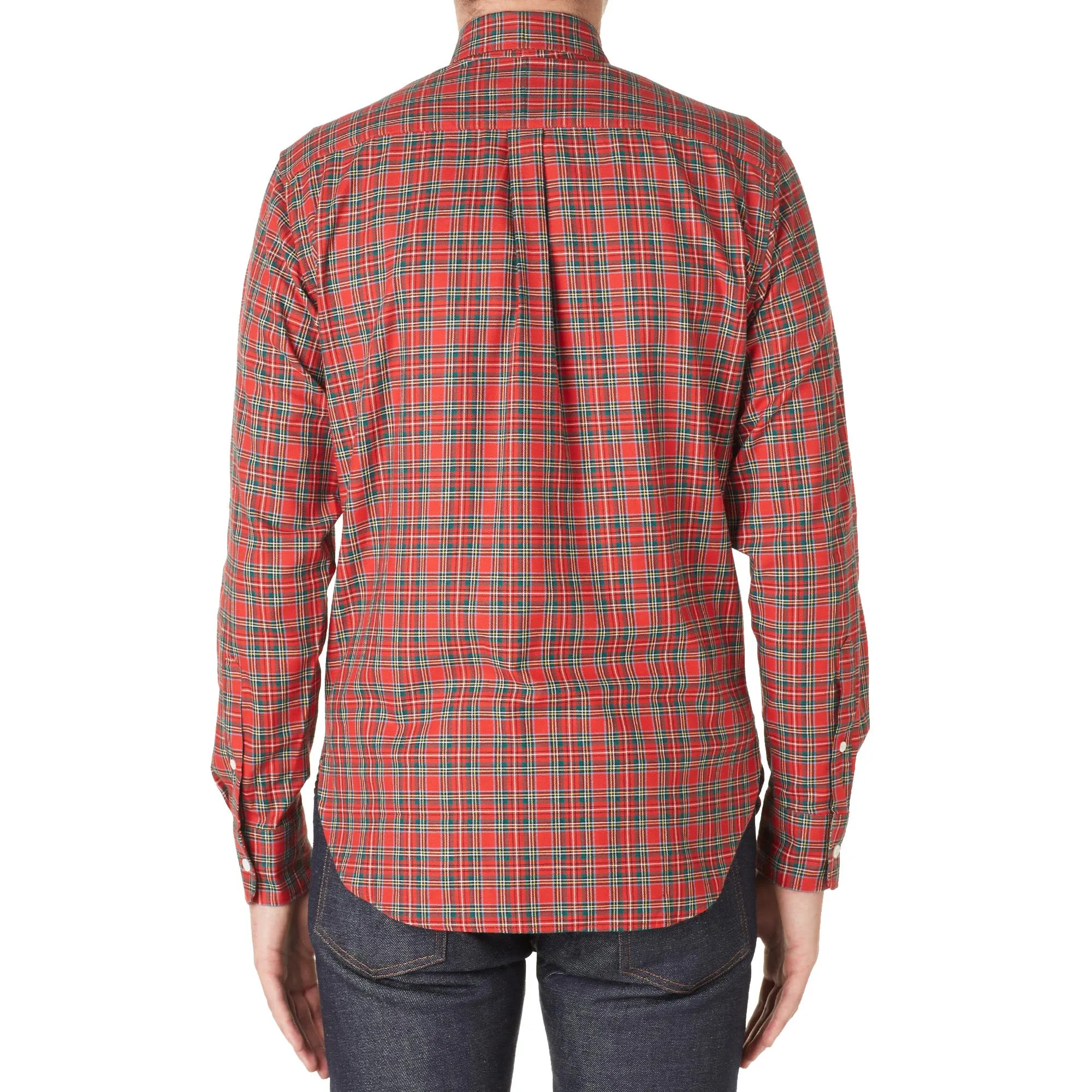 Maison Kitsuné Button Down Classic Tricolour Fox Check ShirtRed