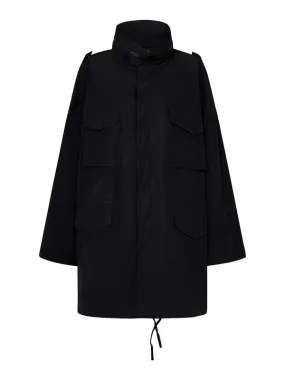 Maison Margiela Oversized Black Cotton Blend Cordura Parka Wi