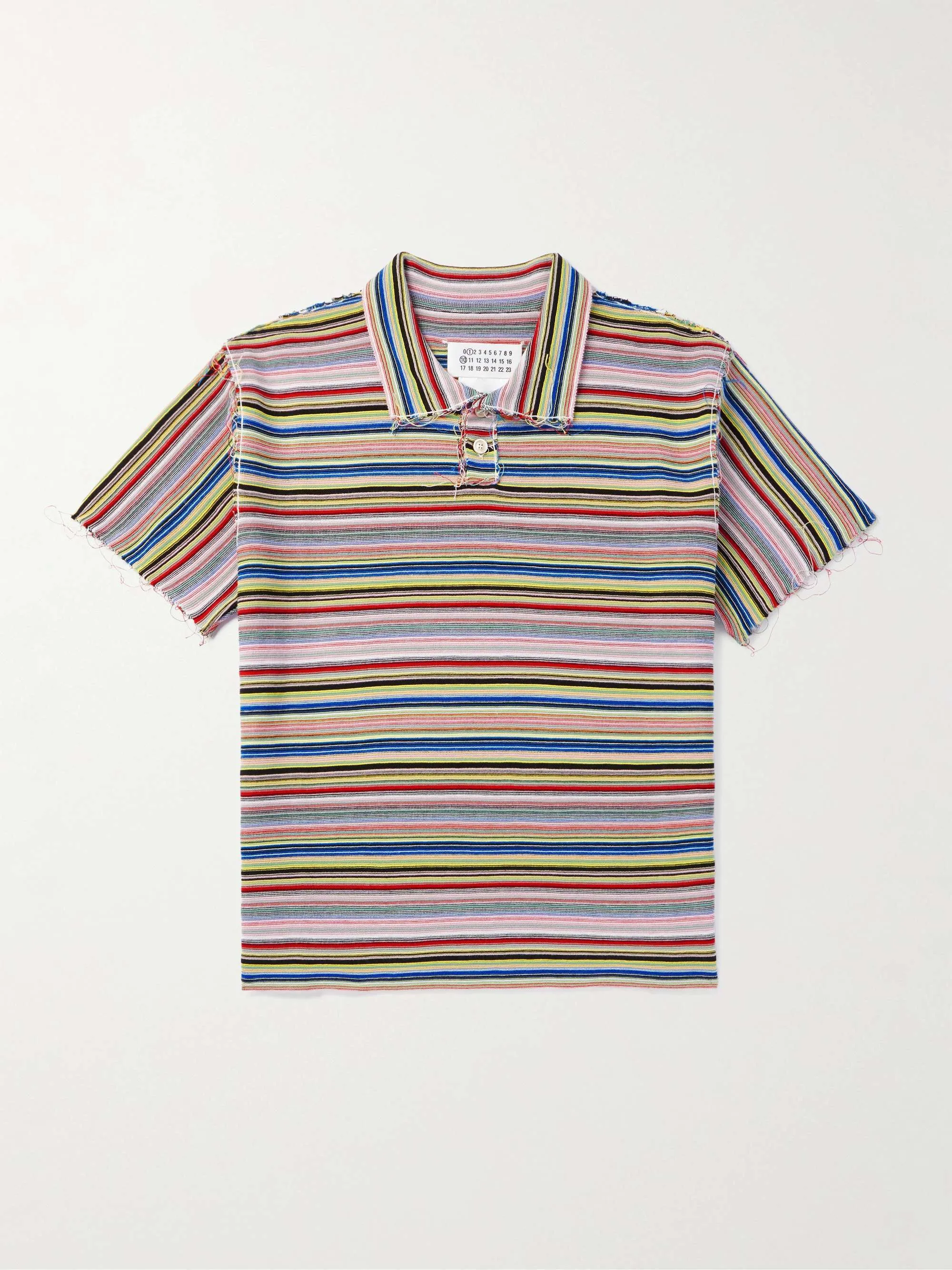 Maison Margiela  |Pullovers Stripes Unisex Street Style Cotton Short Sleeves