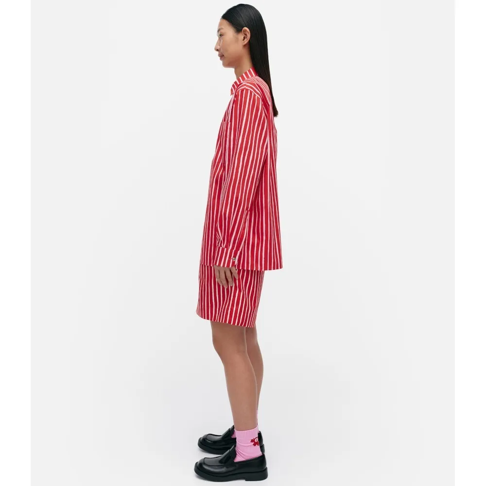 marimekko  |Stripes Unisex Long Sleeves Cotton Shirts