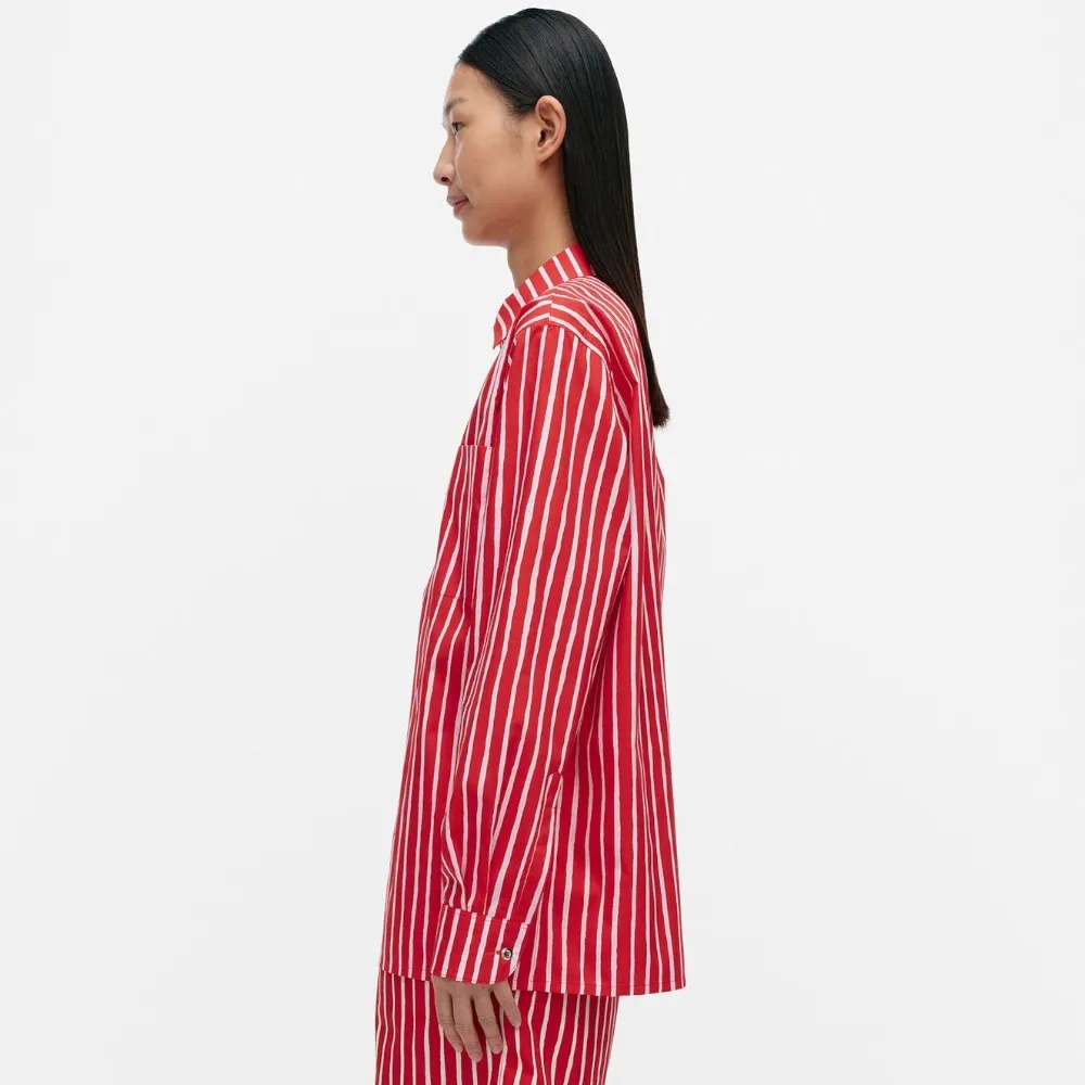 marimekko  |Stripes Unisex Long Sleeves Cotton Shirts