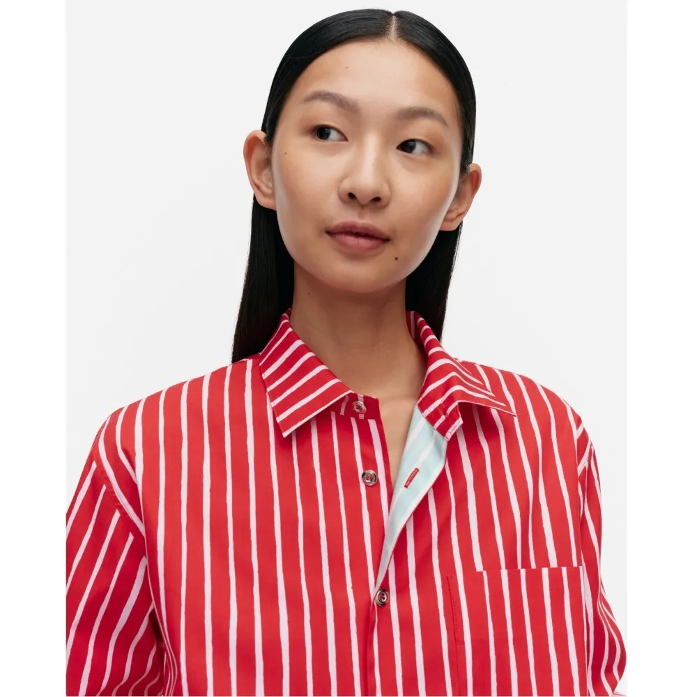 marimekko  |Stripes Unisex Long Sleeves Cotton Shirts