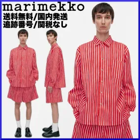 marimekko  |Stripes Unisex Long Sleeves Cotton Shirts