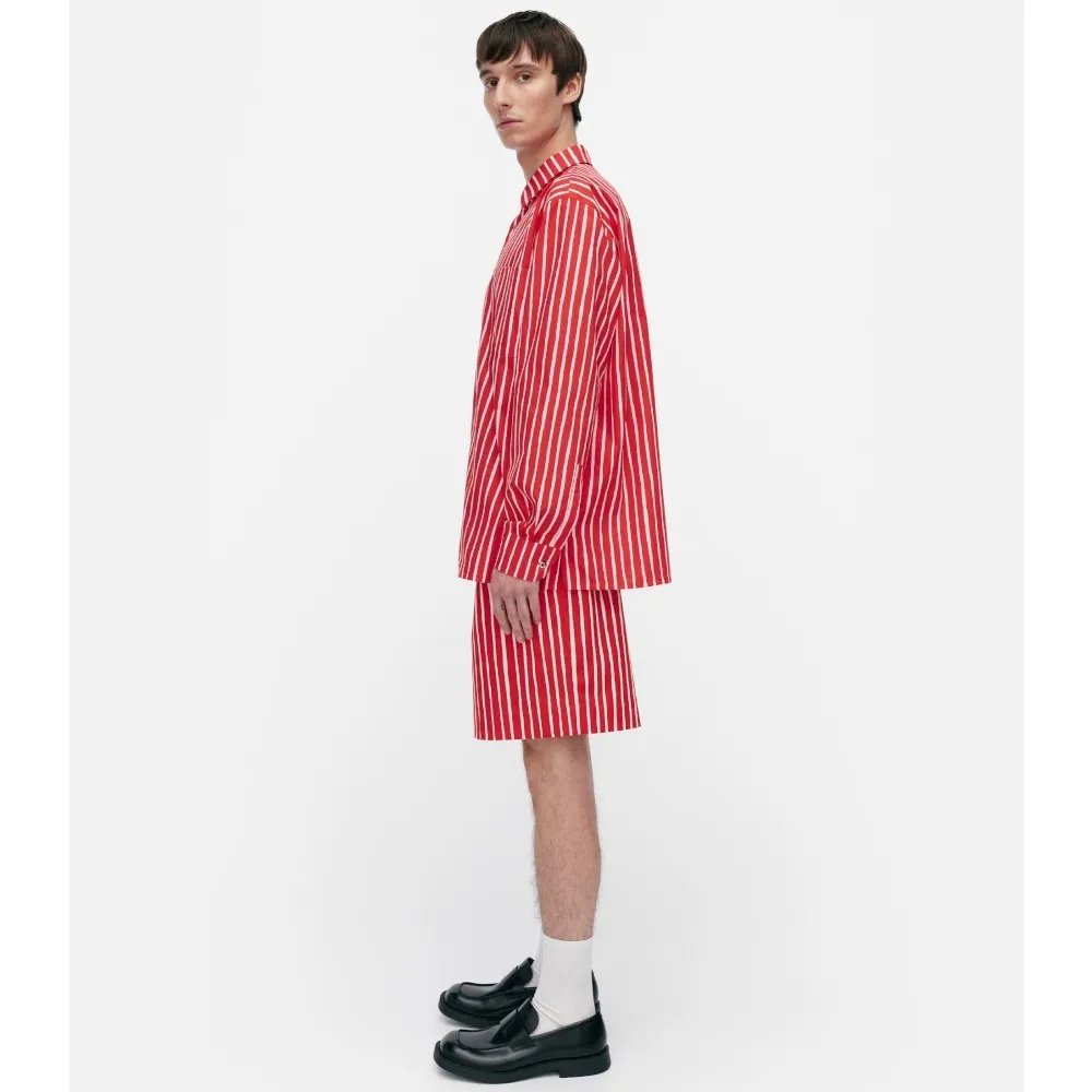 marimekko  |Stripes Unisex Long Sleeves Cotton Shirts