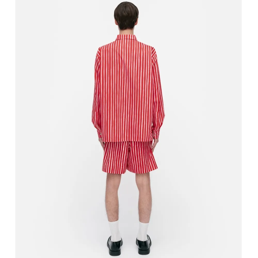 marimekko  |Stripes Unisex Long Sleeves Cotton Shirts