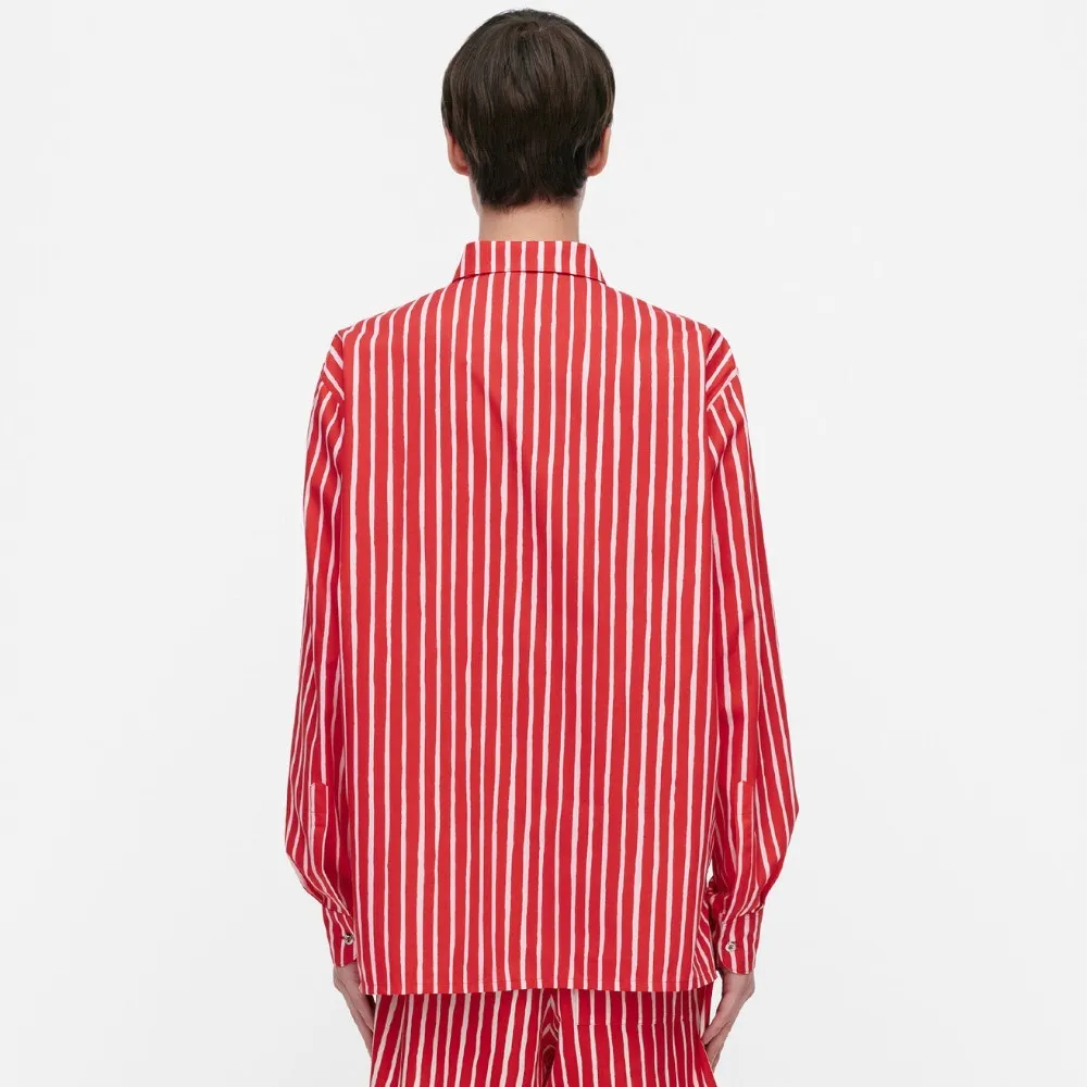 marimekko  |Stripes Unisex Long Sleeves Cotton Shirts