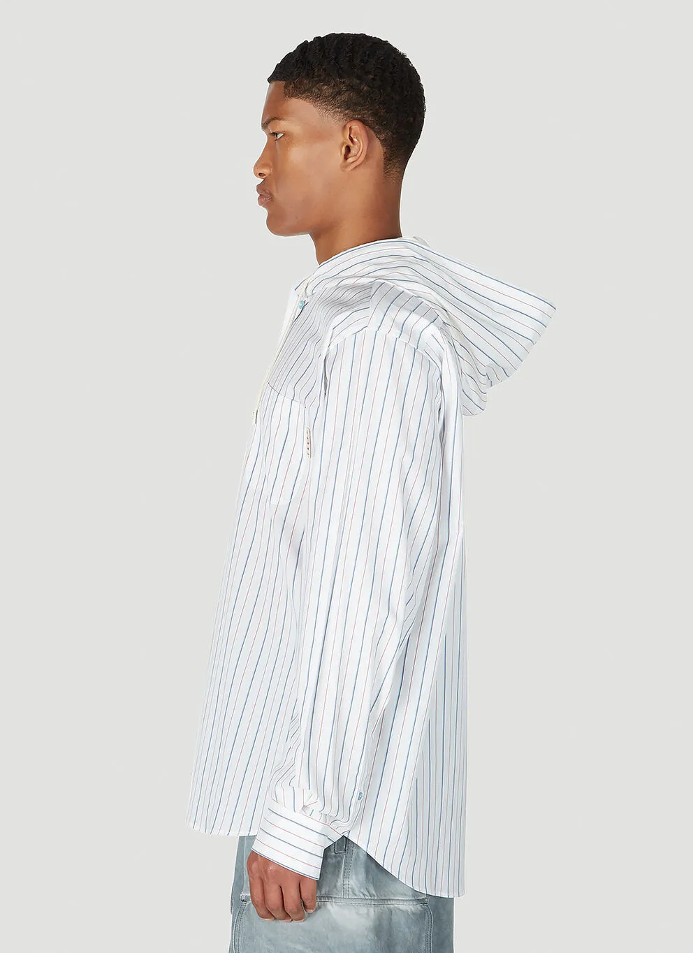 MARNI  |Stripes Long Sleeves Cotton Logo Designers Shirts