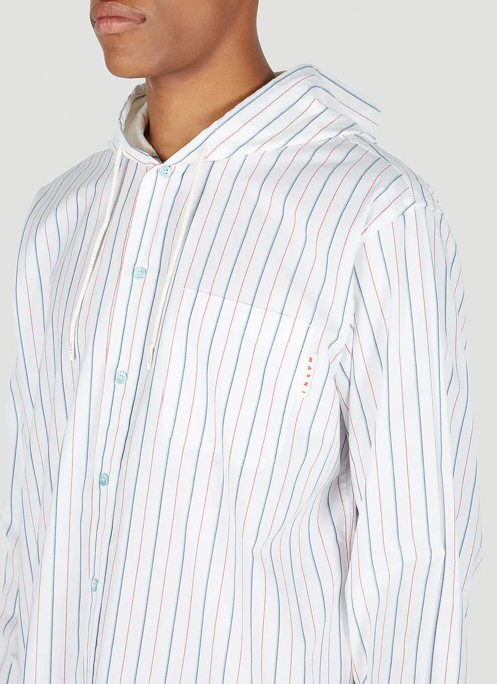 MARNI  |Stripes Long Sleeves Cotton Logo Designers Shirts