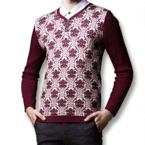 Men V Neck Sweaters and Pullovers Men's Casual Slim Fit Large Size Knitted V Neck Sweaters Clothing Pullovers SM6