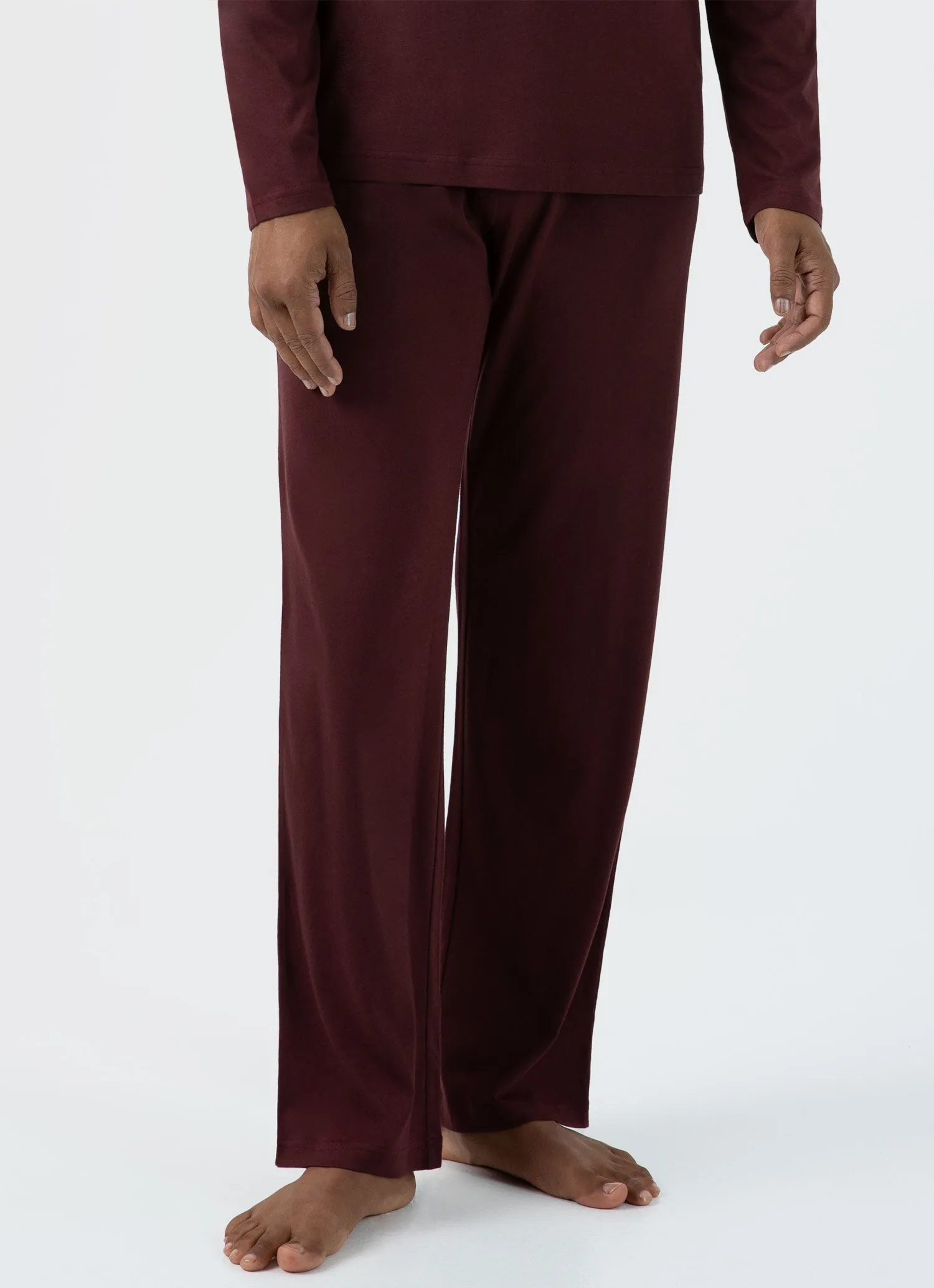 Men's Cotton Modal Lounge Pant in Maroon