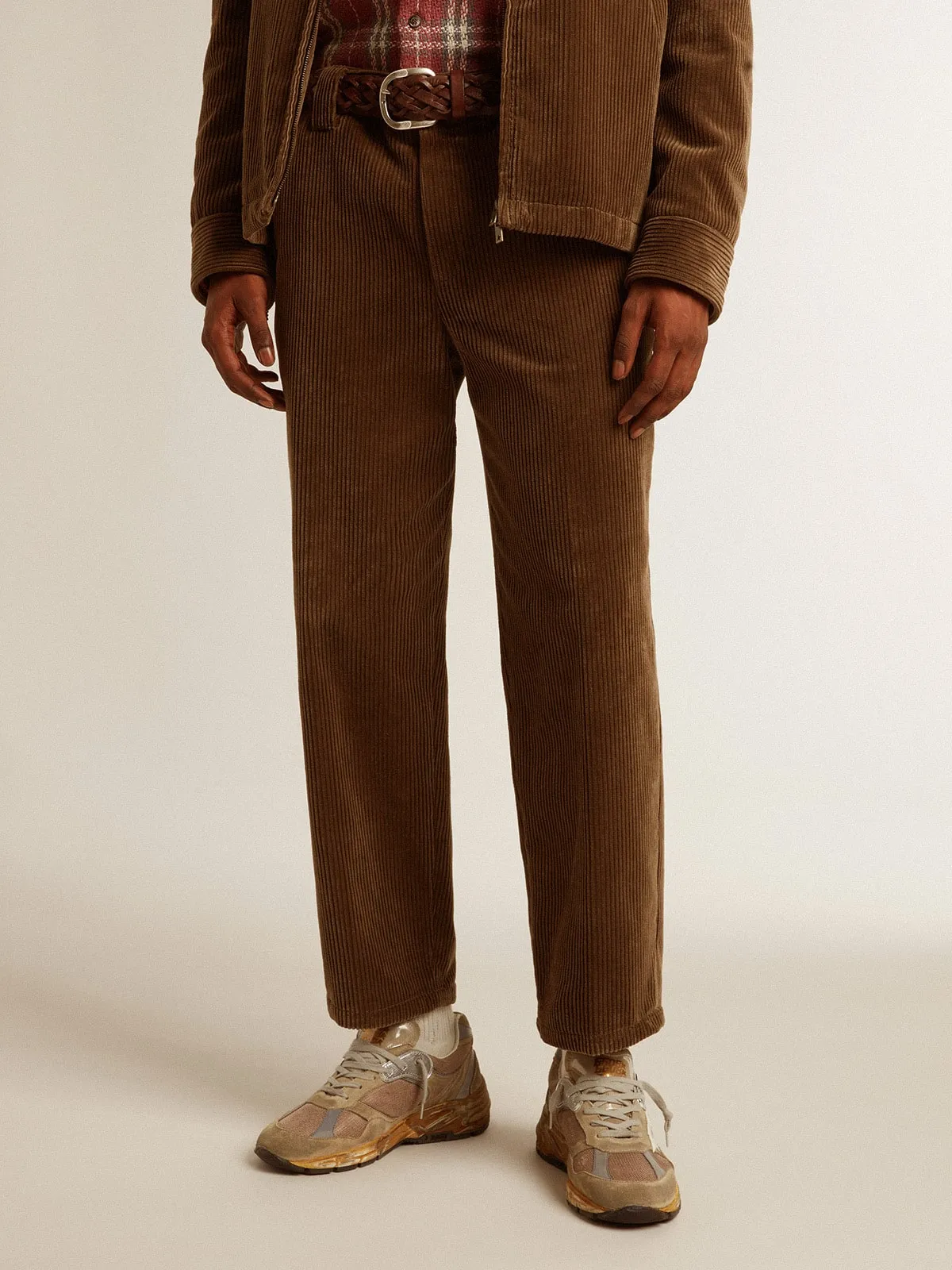 Men's dark olive corduroy pants