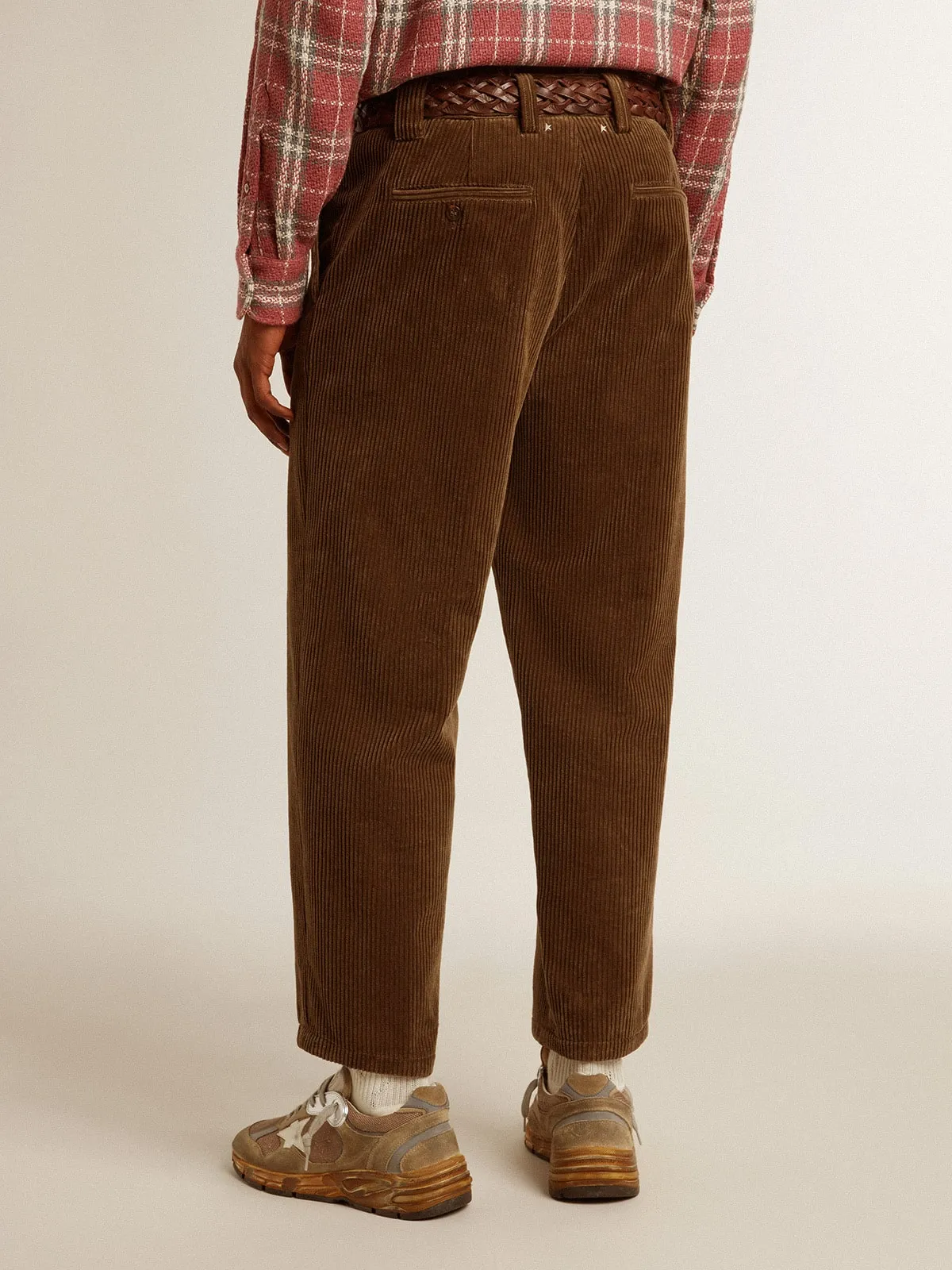 Men's dark olive corduroy pants