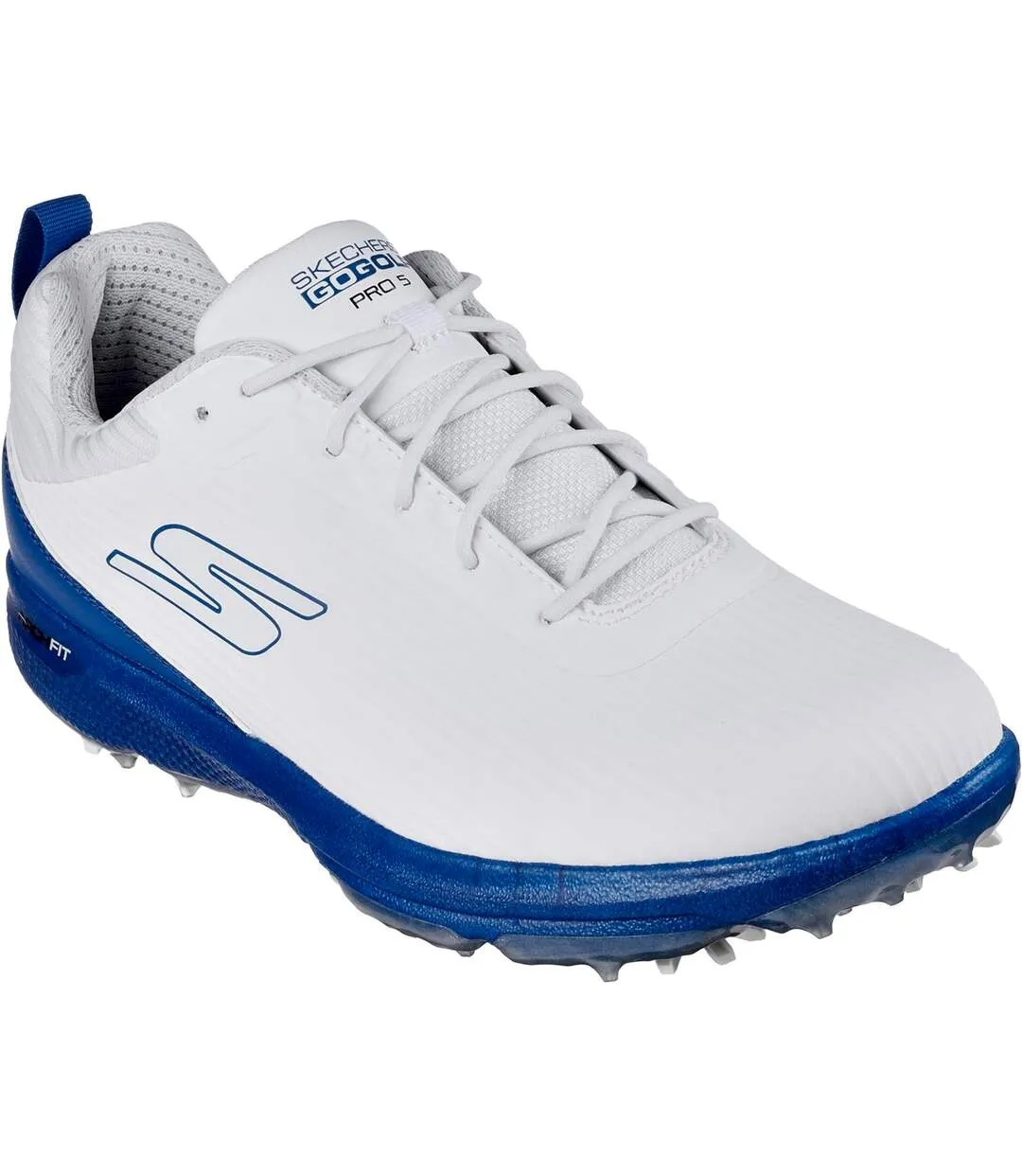 Mens go golf pro 5 hyper golf shoes white/blue Skechers