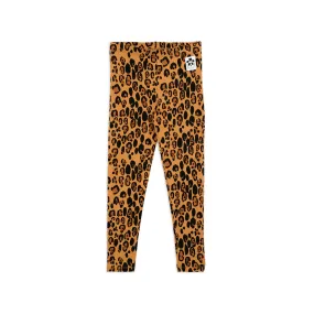 MINI RODINI Leopard Leggings - Beige