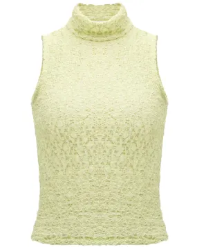 Mint Green Sleeveless Mockneck Top