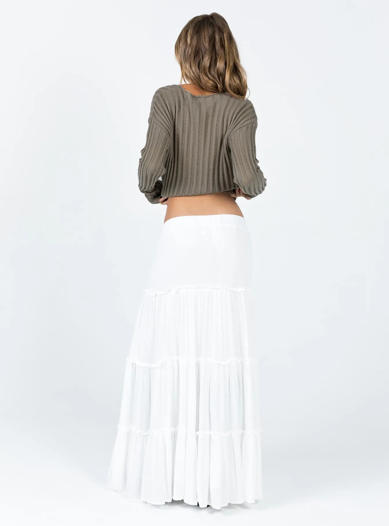 Miriah Maxi Skirt White Petite