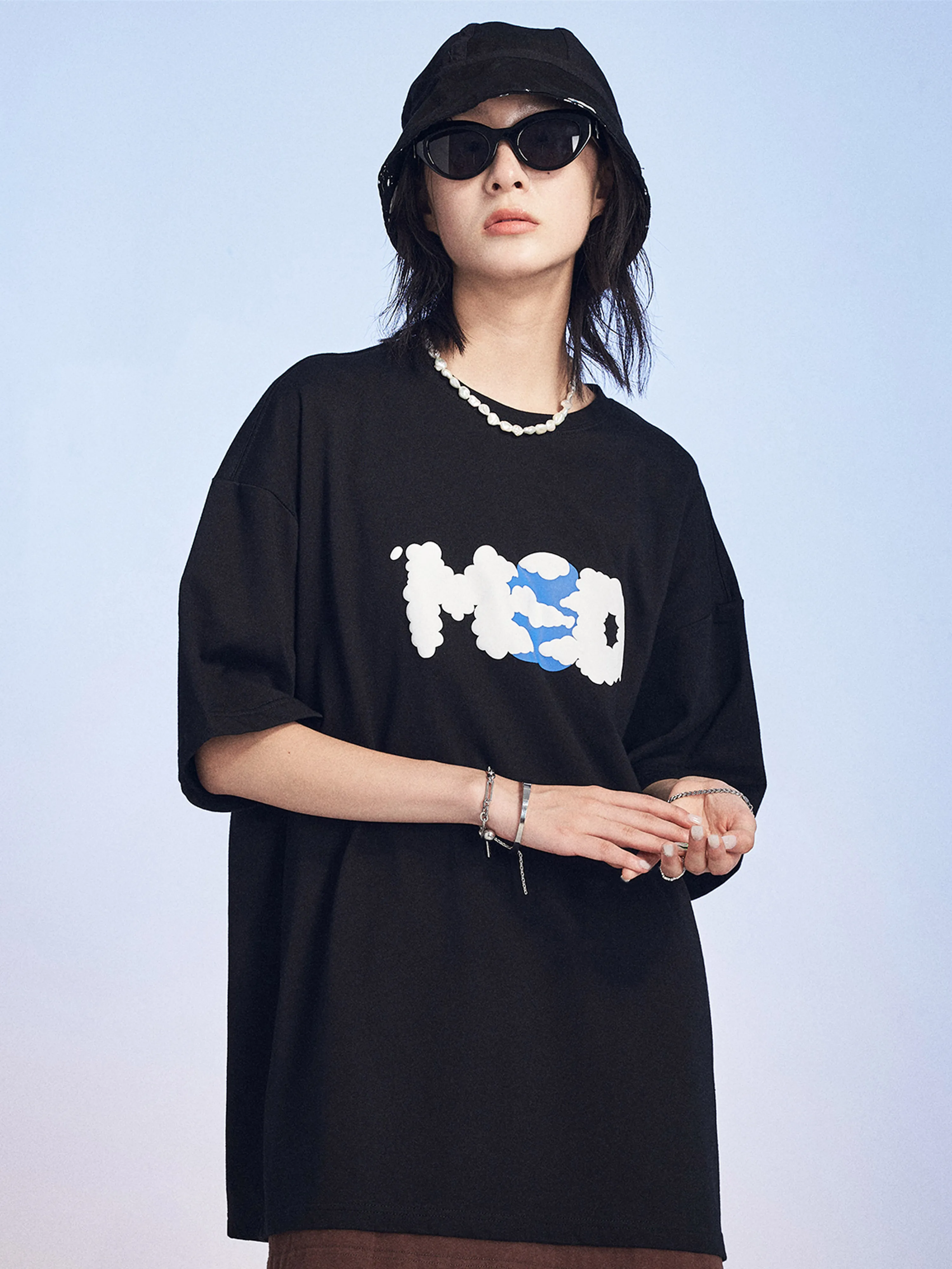 MODITEC  |Unisex Sweat Street Style Cotton Short Sleeves Oversized