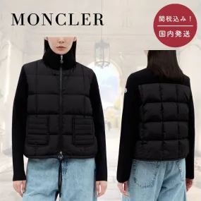 MONCLER  |Blended Fabrics Long Sleeves Logo Cardigans