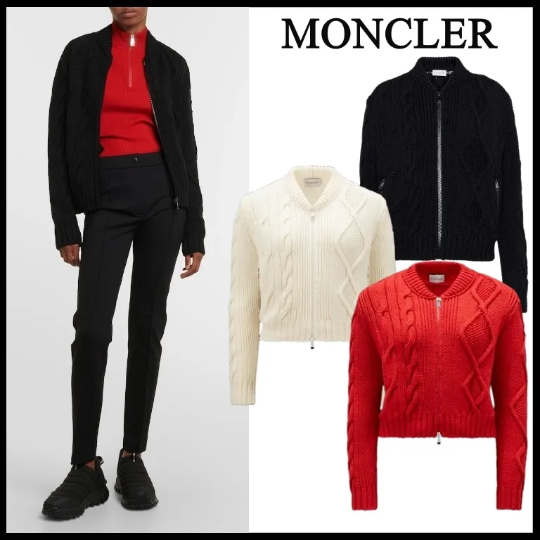 MONCLER  |Padded Wool Zip-Up Cardigan