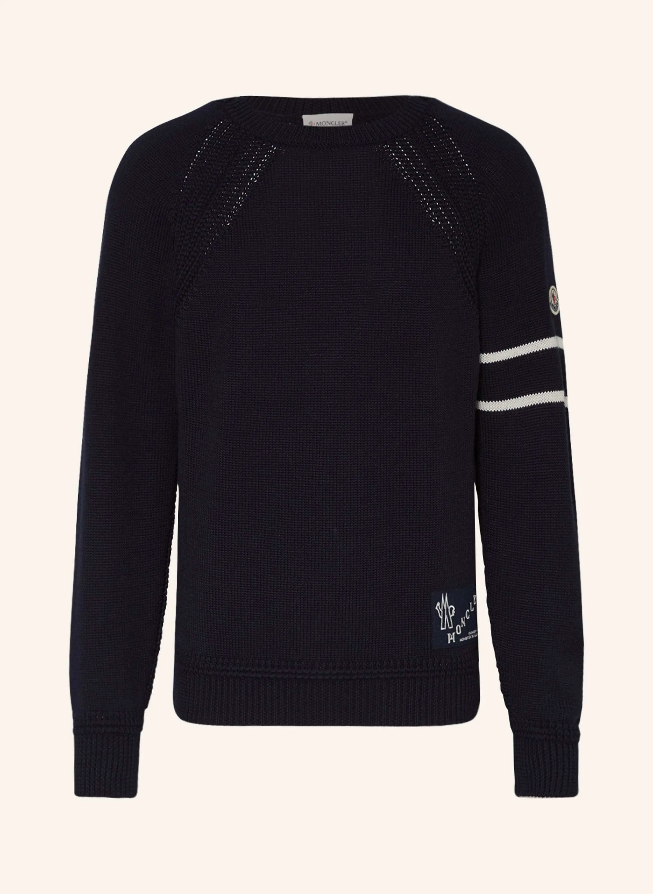 MONCLER  |Unisex Wool Blended Fabrics Street Style Long Sleeves Plain