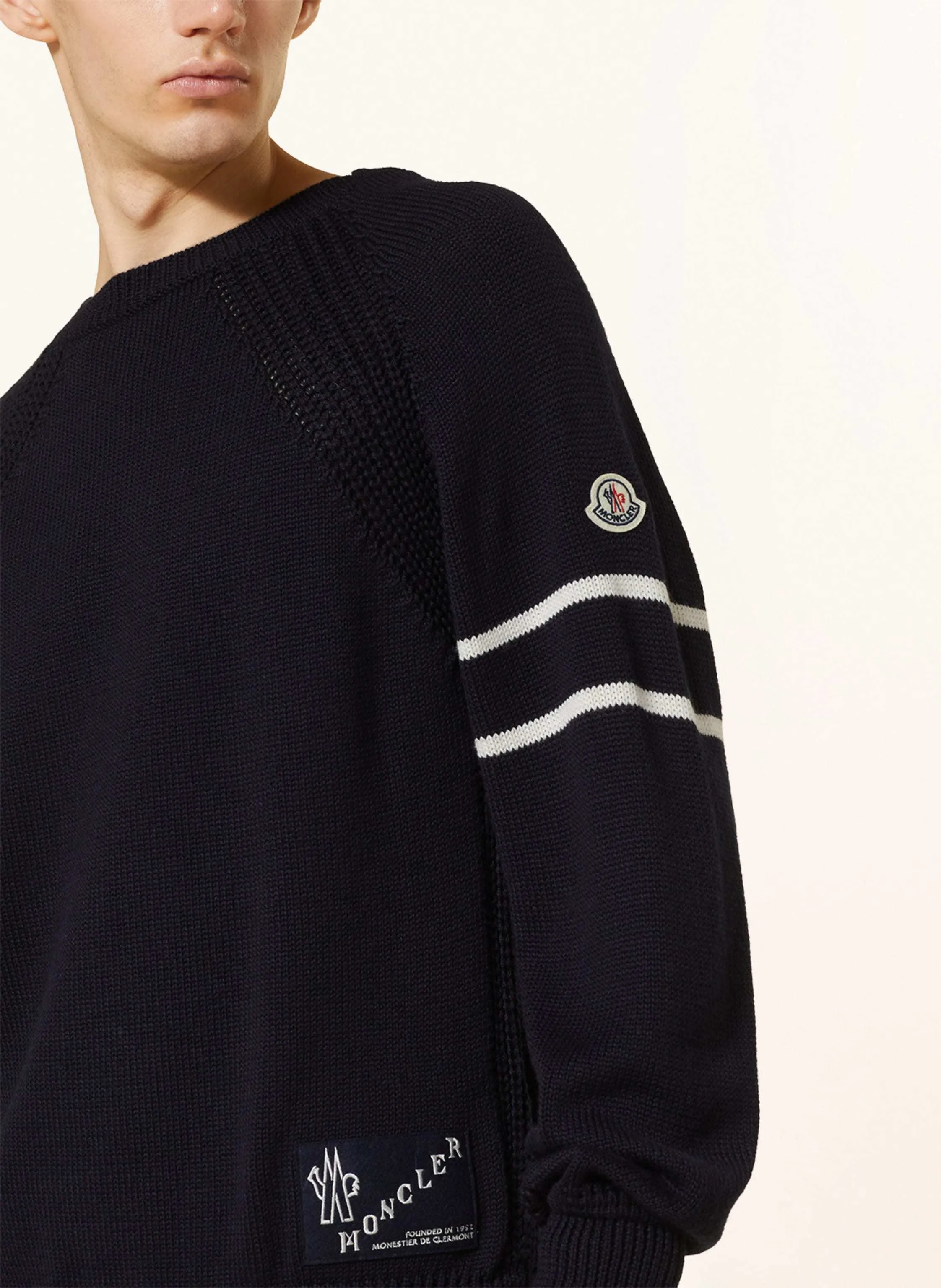 MONCLER  |Unisex Wool Blended Fabrics Street Style Long Sleeves Plain