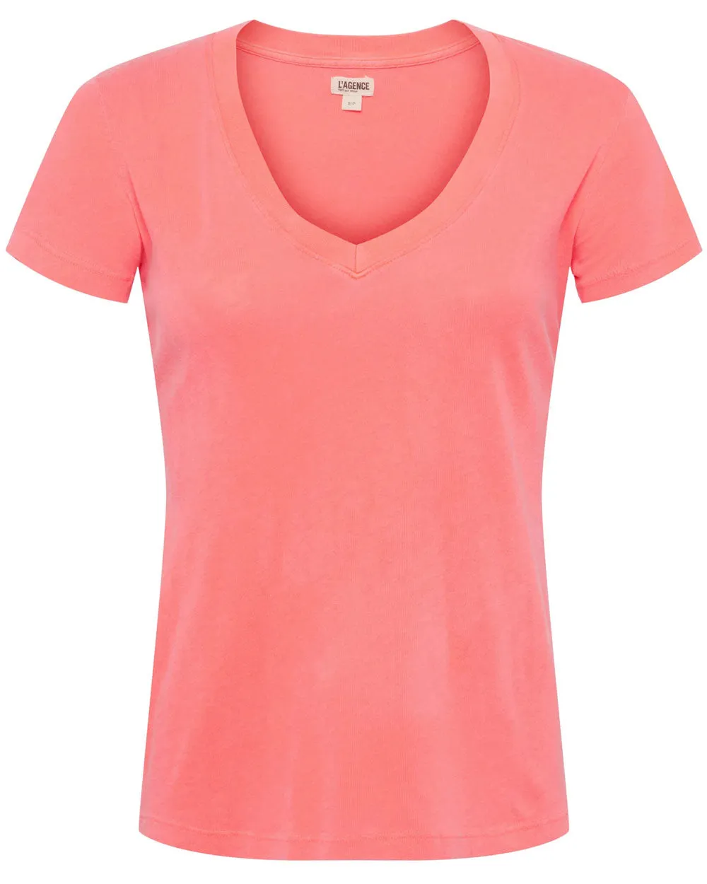 Neon Coral Short Sleeve Becca Tee