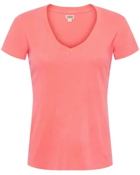 Neon Coral Short Sleeve Becca Tee