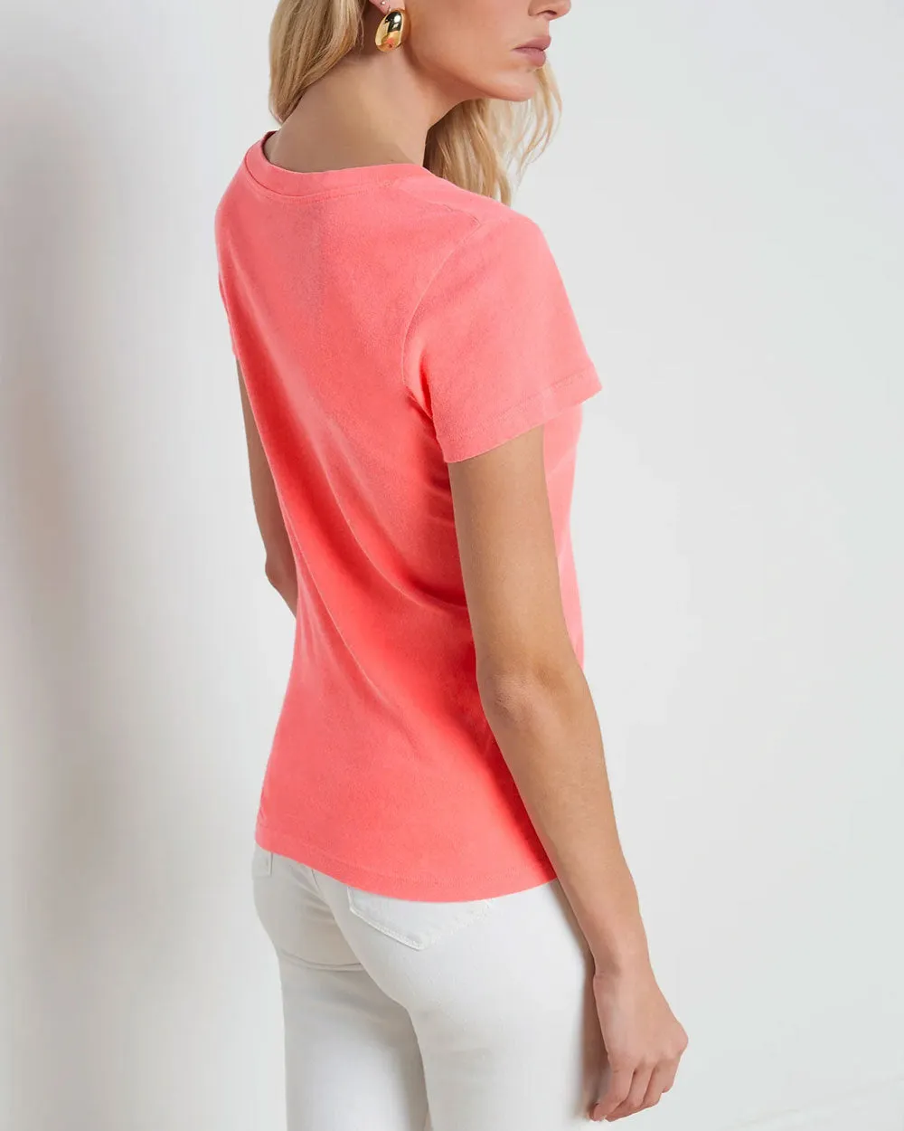 Neon Coral Short Sleeve Becca Tee