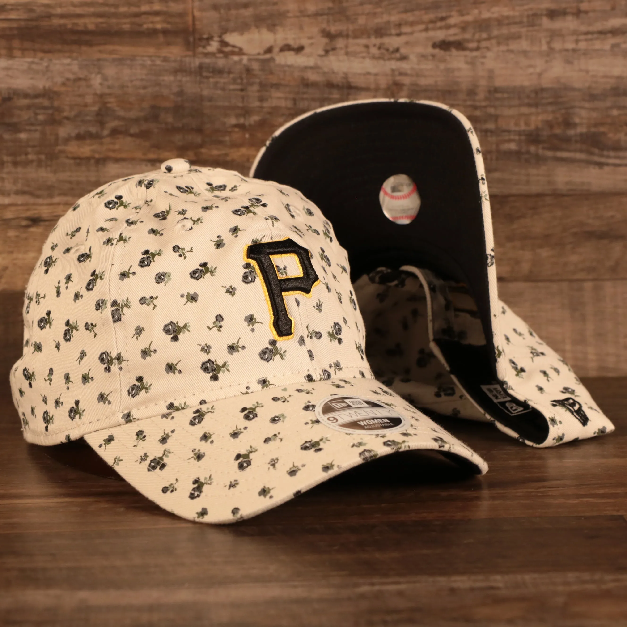 NEW ERA | PITTSBURGH PIRATES | WOMEN MICRO FLORAL  | 9TWENTY 920 | DAD HAT | IVORY | OSFM