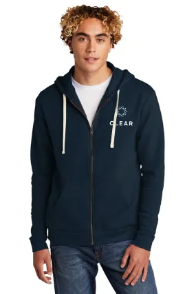 Next Level Unisex Beach Fleece Full-Zip Hoodie Midnight Navy [CLEAR]