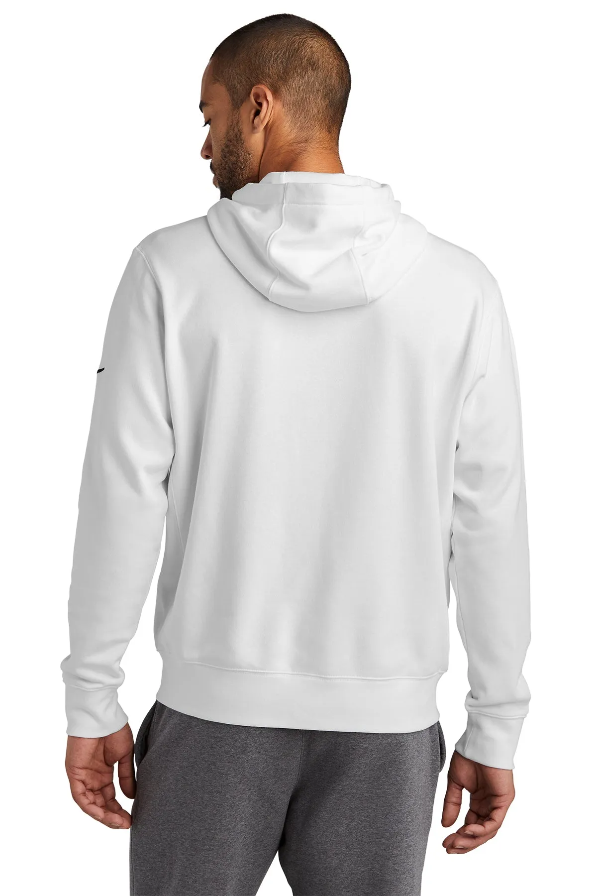 Nike Club Zip Hoodie, White [Coinbase]