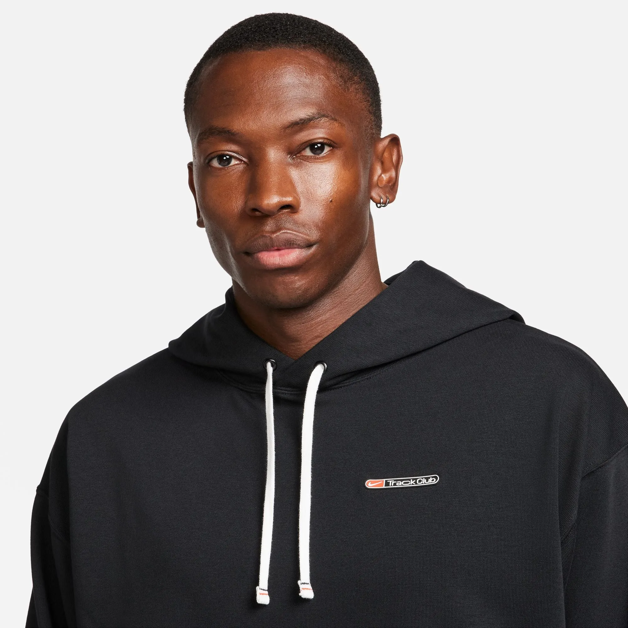 Nike Men's Dri-FIT Track Club Hoodie Black / Summit White