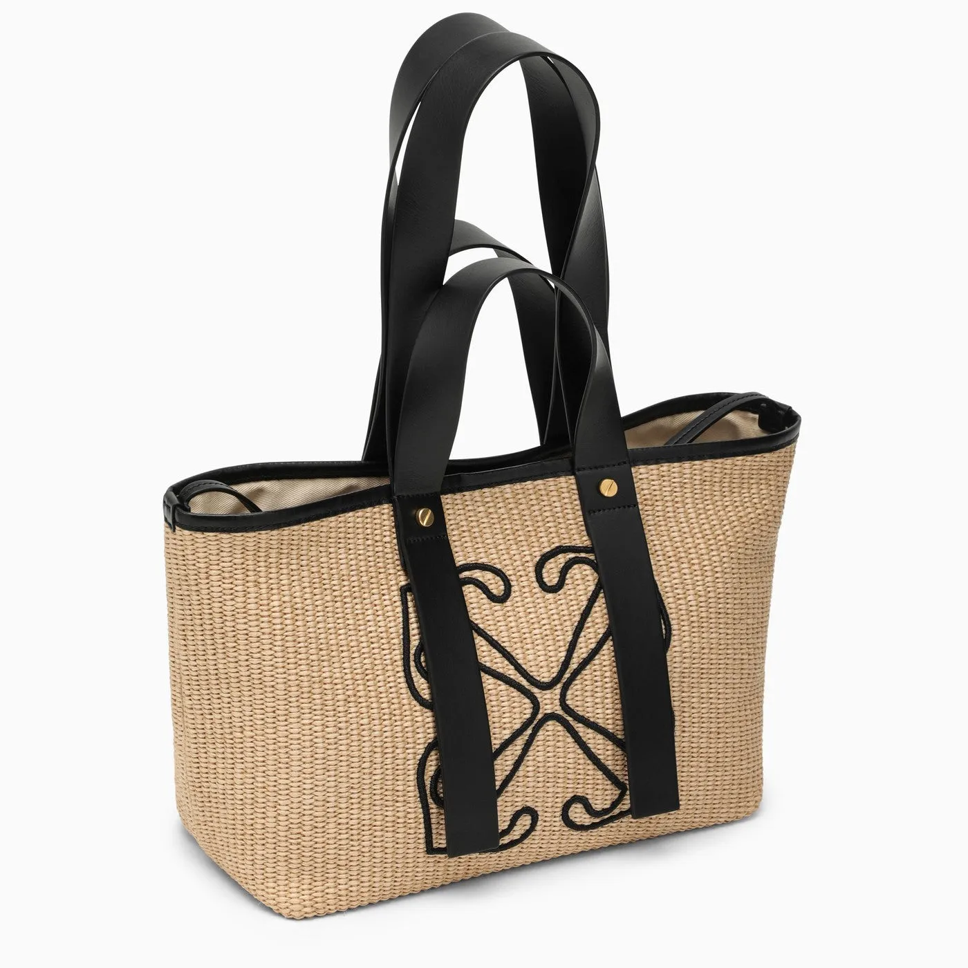 Off White    Off White™ Day Off Small Raffia Tote Bag