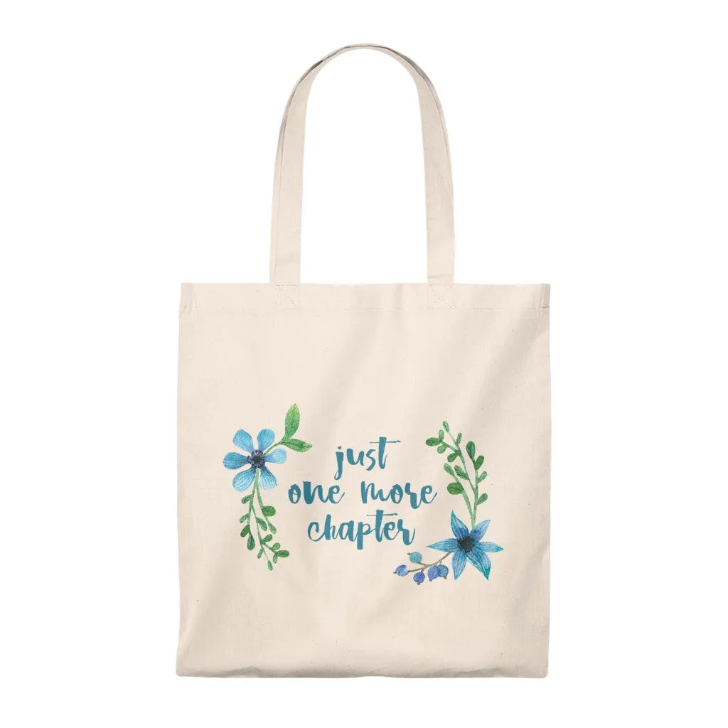 One More Chapter Floral Canvas Tote Bag - Vintage style