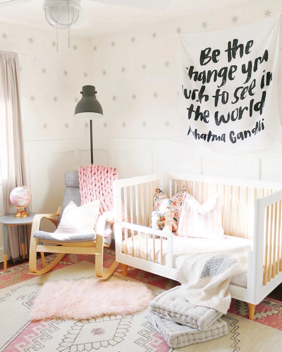 Organic Swaddle + Wall Art -  Be the change