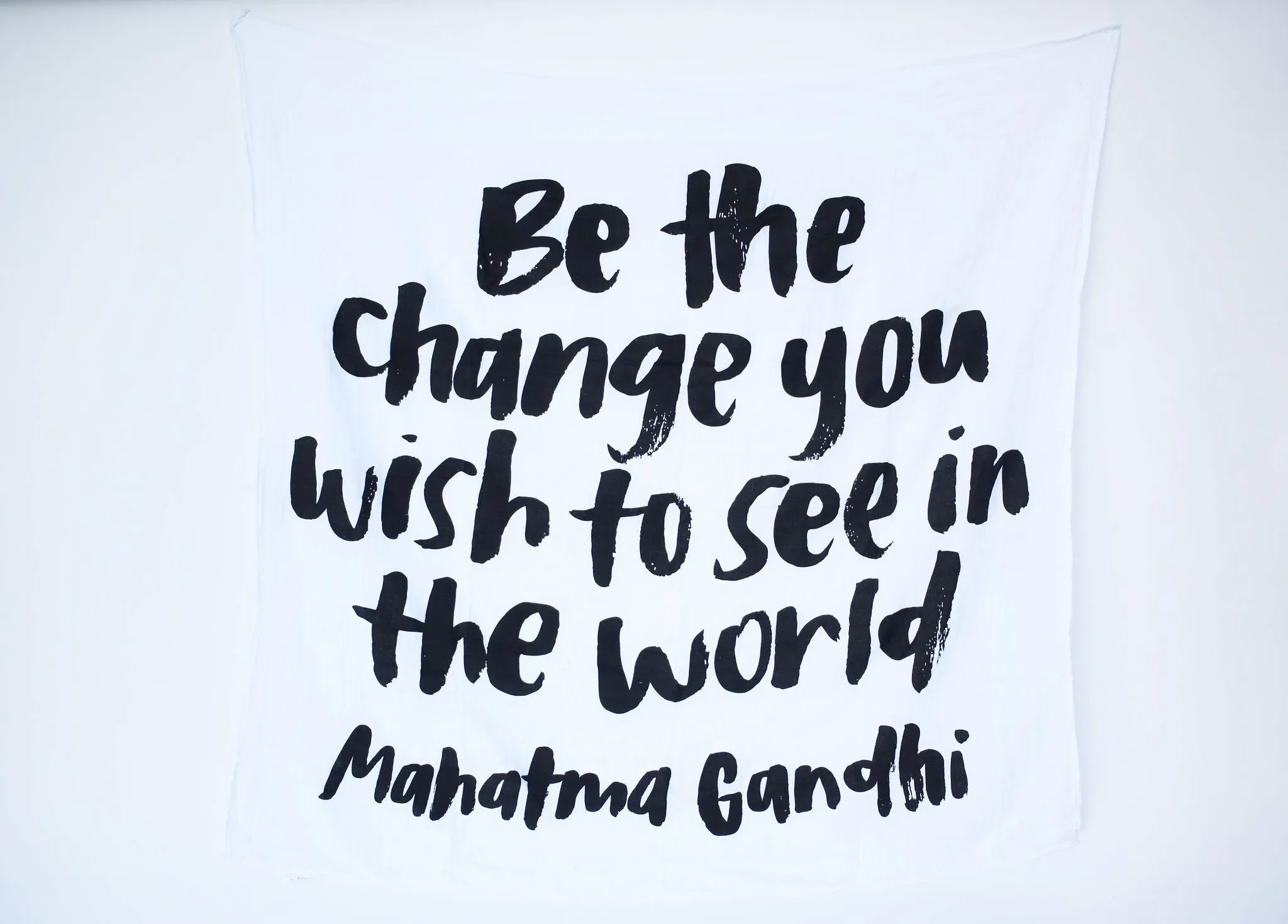 Organic Swaddle + Wall Art -  Be the change