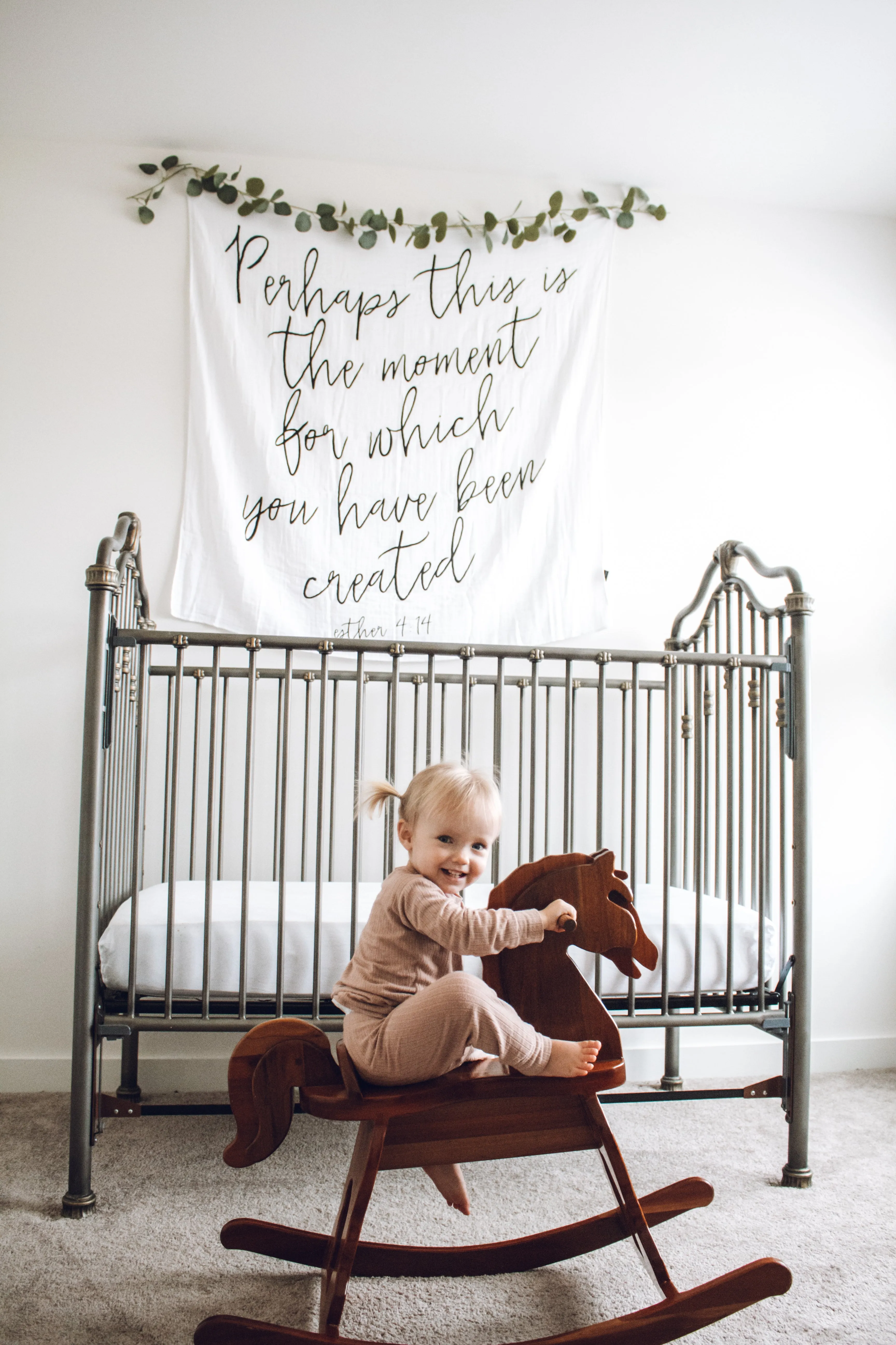 Organic Swaddle + Wall Art - Esther 4:14