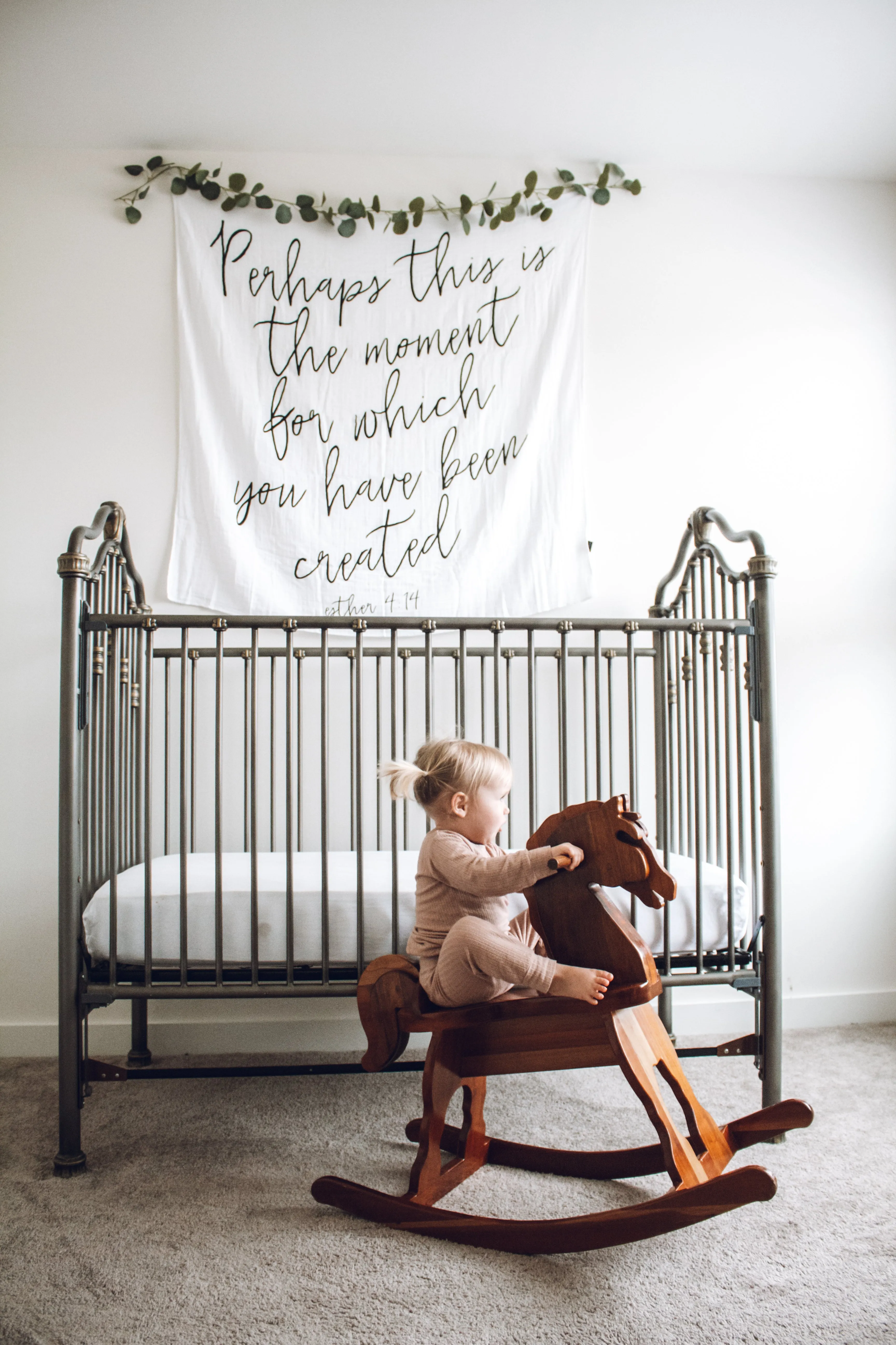 Organic Swaddle + Wall Art - Esther 4:14