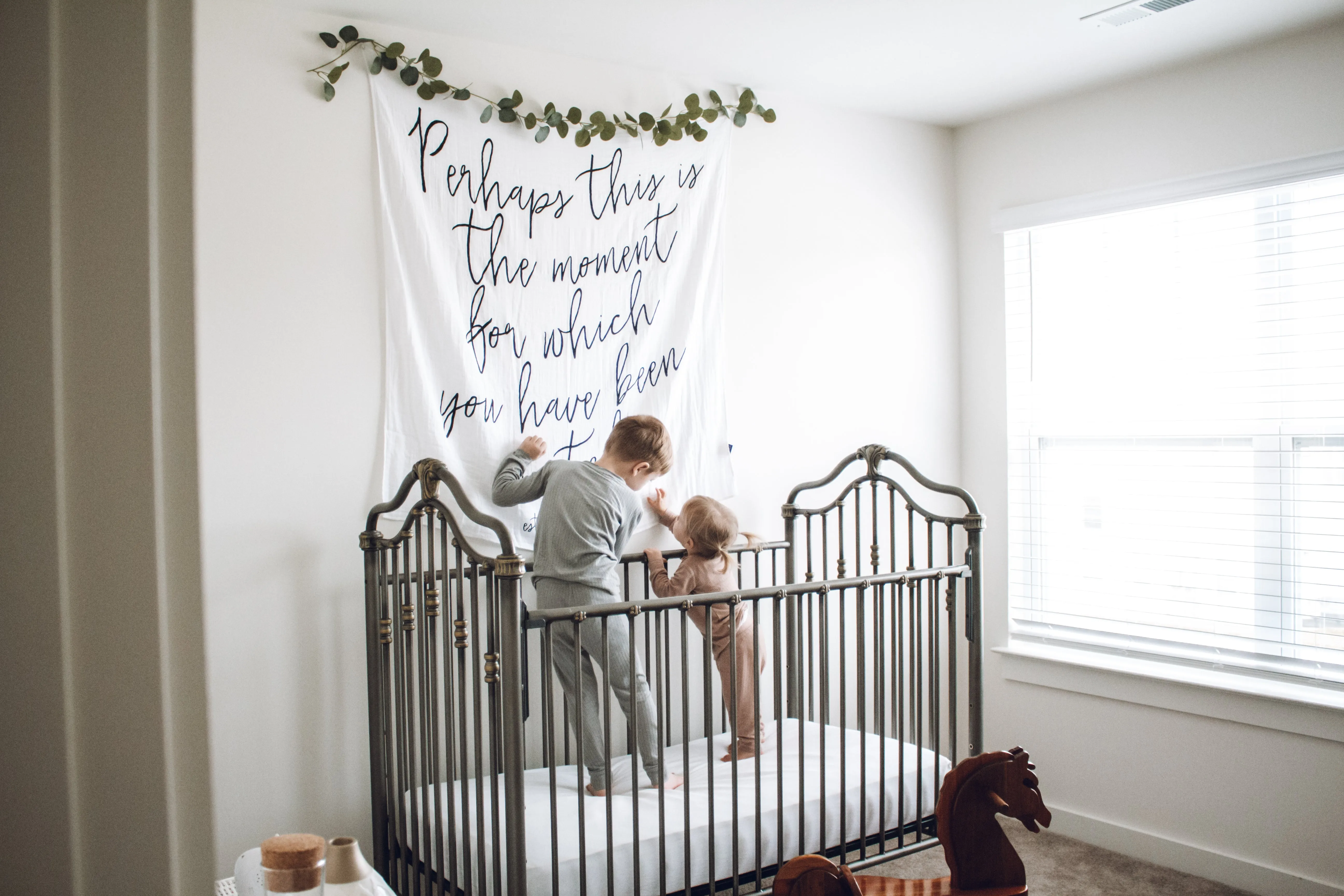 Organic Swaddle + Wall Art - Esther 4:14