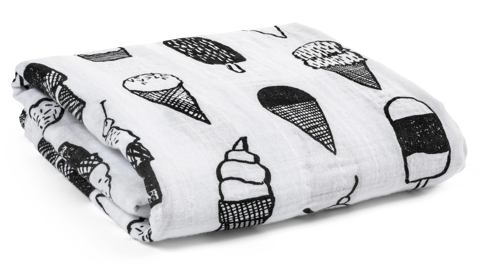 Organic Swaddle + Wall Art - Ice Cream Love 