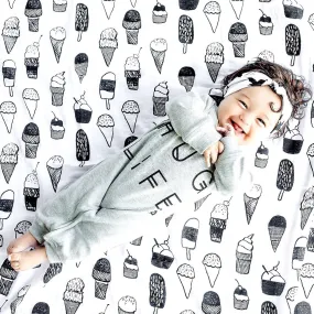 Organic Swaddle + Wall Art - Ice Cream Love 