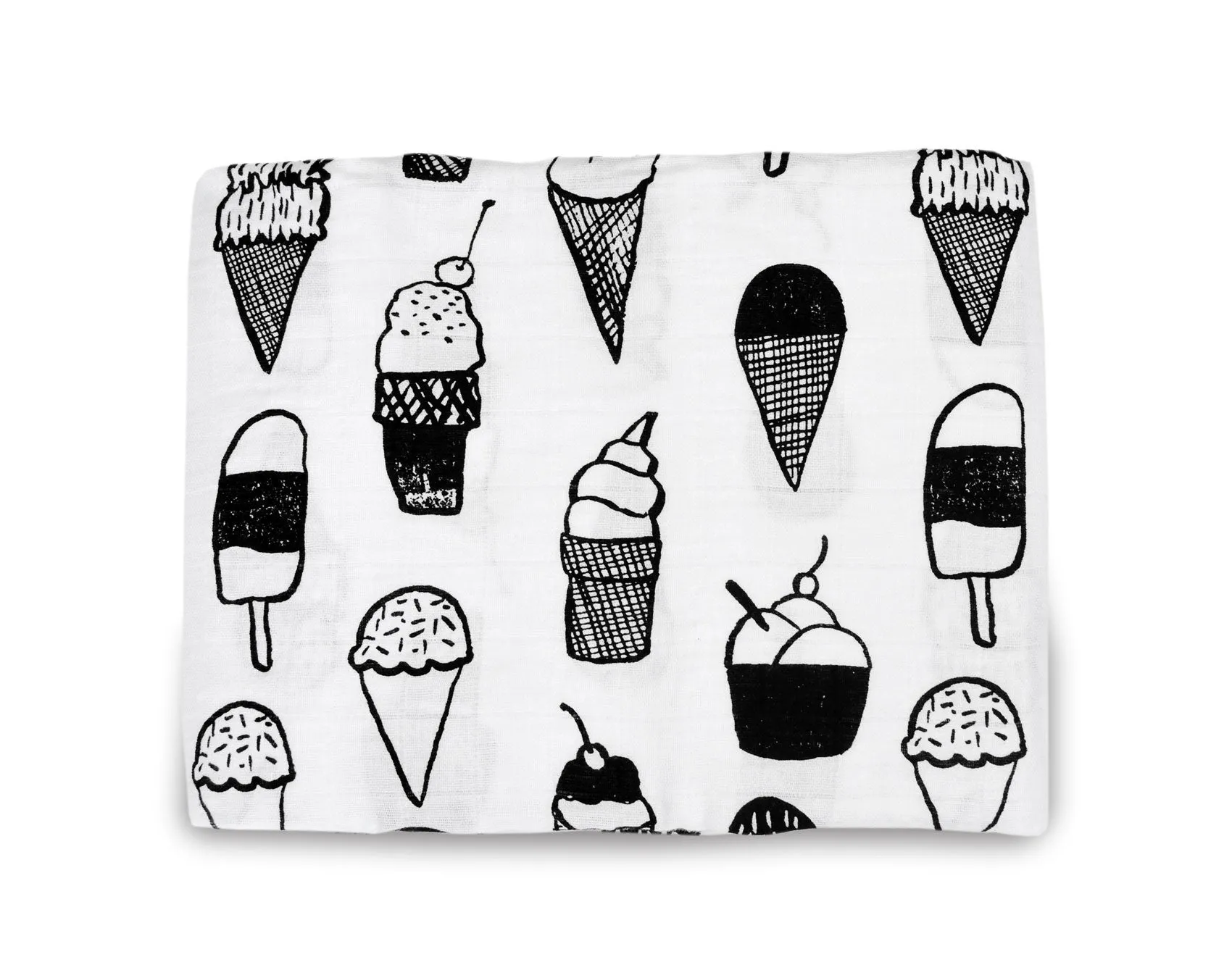 Organic Swaddle + Wall Art - Ice Cream Love 