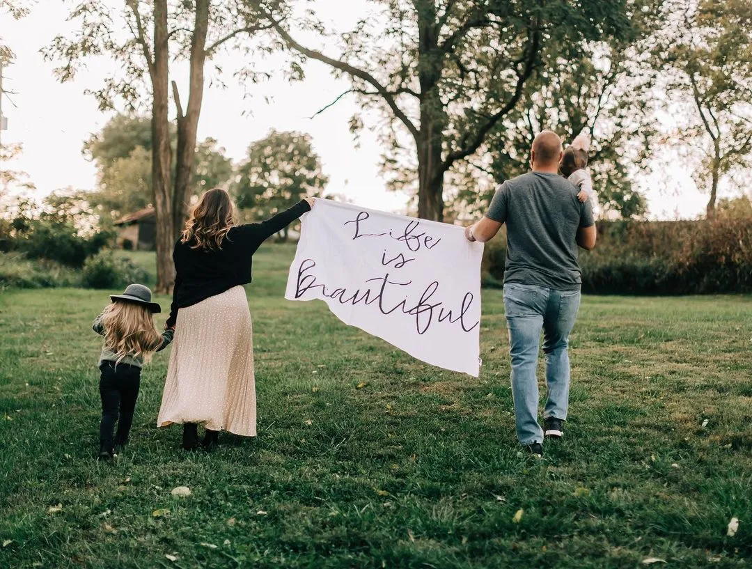 Organic Swaddle + Wall Art -   Life is beautiful