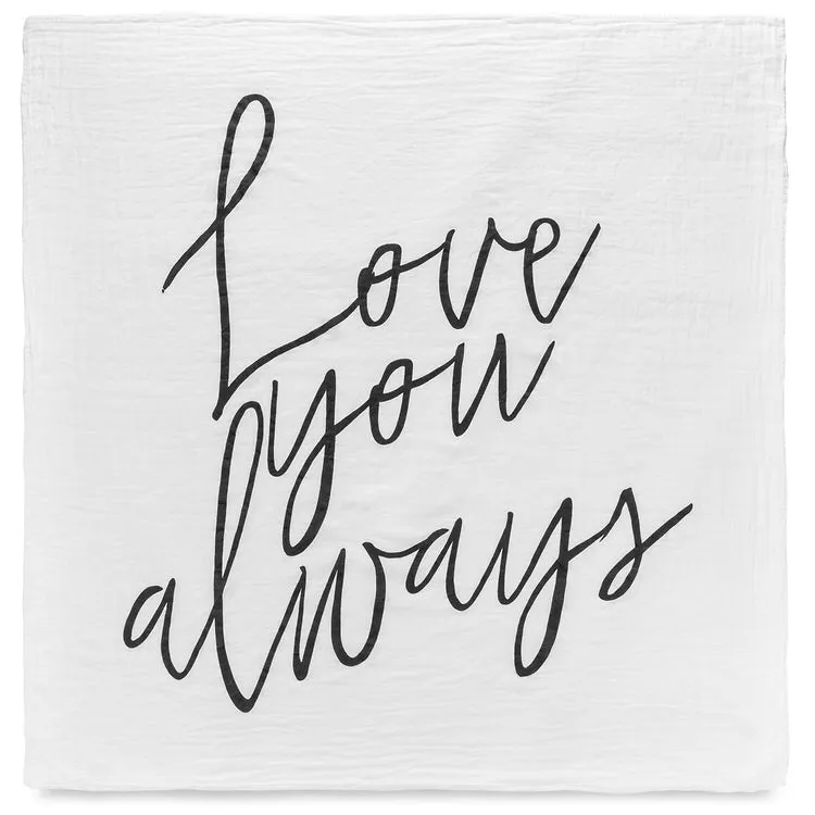 Organic Swaddle + Wall Art -  Love you always