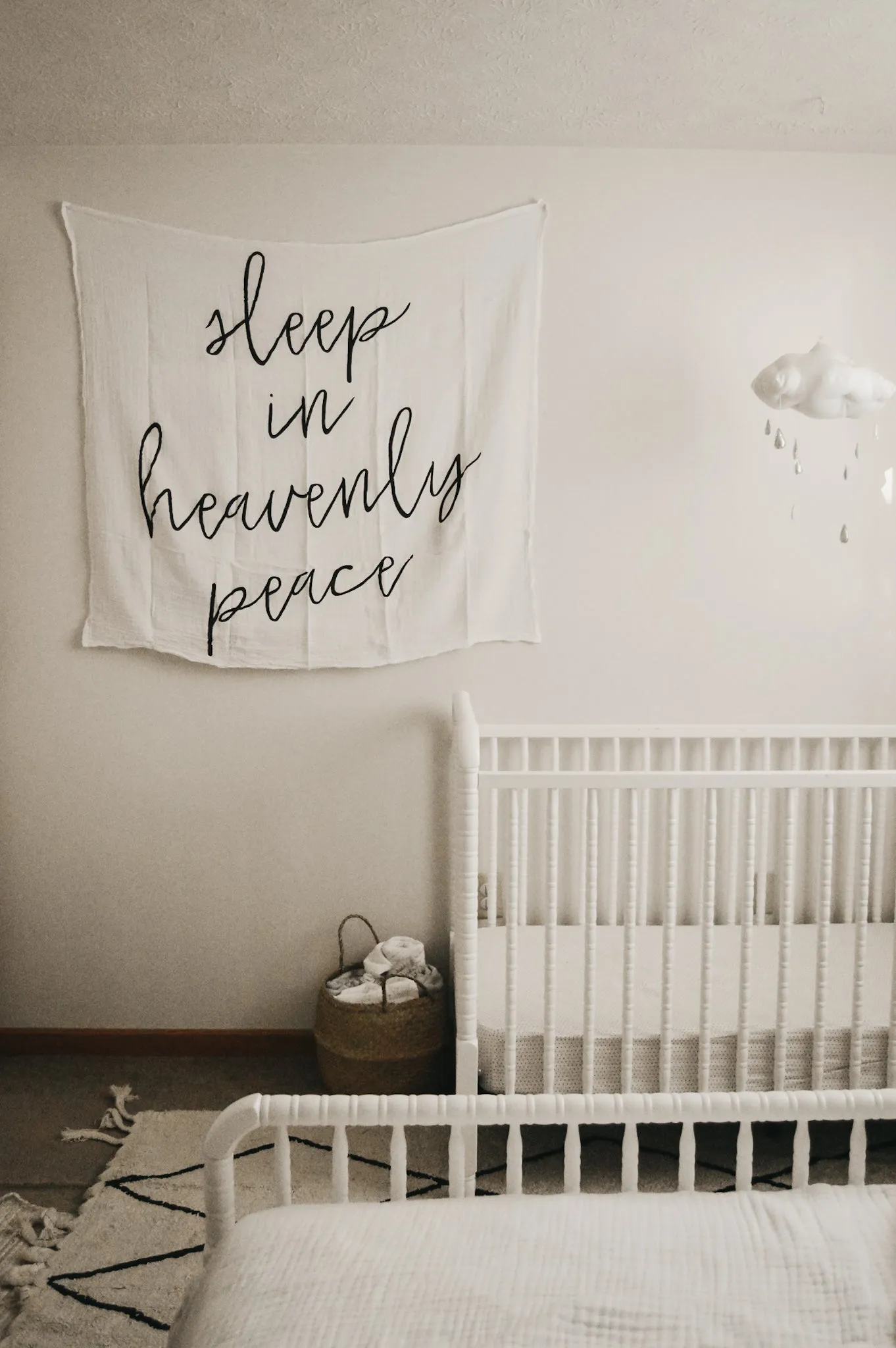 Organic Swaddle + Wall Art -  Sleep in heavenly peace