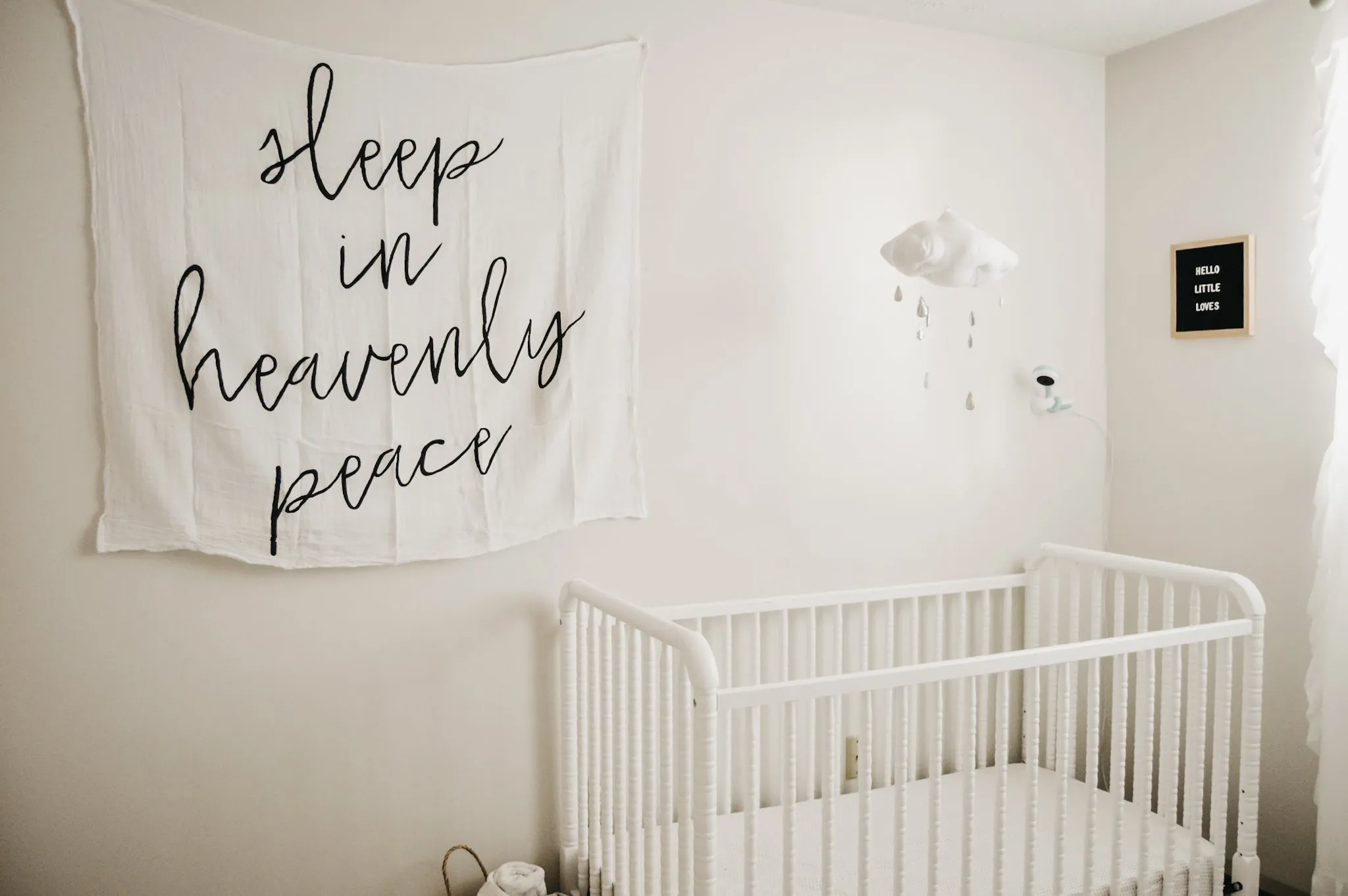 Organic Swaddle + Wall Art -  Sleep in heavenly peace