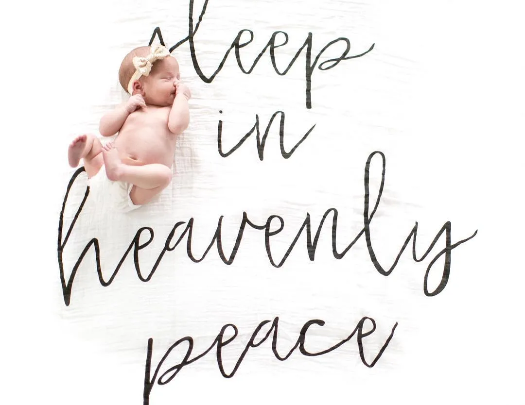 Organic Swaddle + Wall Art -  Sleep in heavenly peace