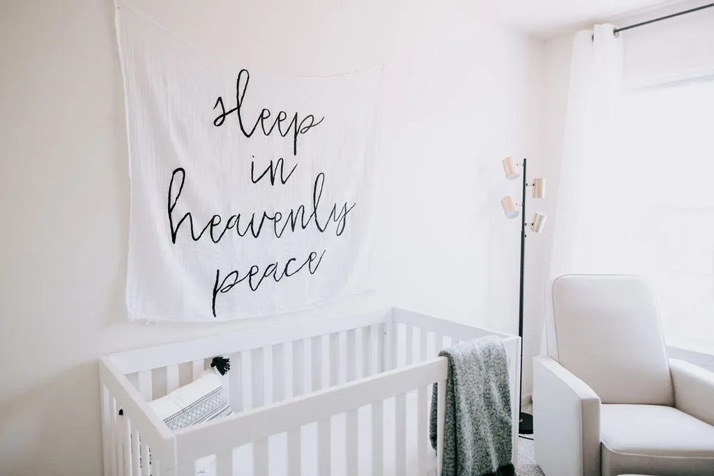 Organic Swaddle + Wall Art -  Sleep in heavenly peace