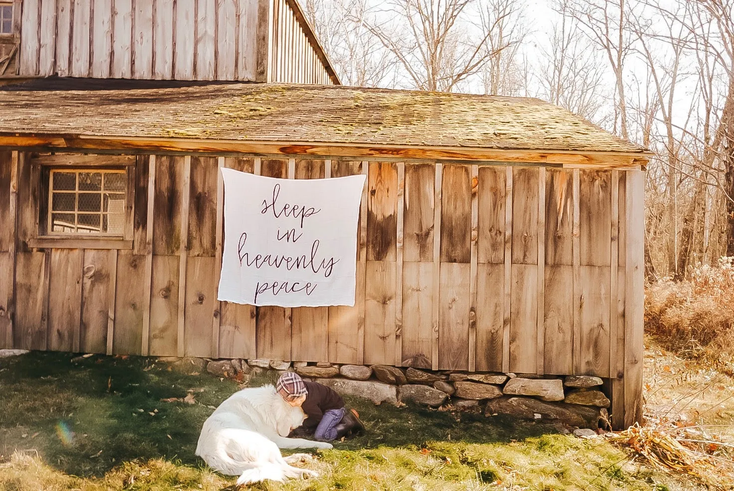 Organic Swaddle + Wall Art -  Sleep in heavenly peace